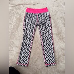 Danskin Kids Leggings with Pink and Black Geometric Design